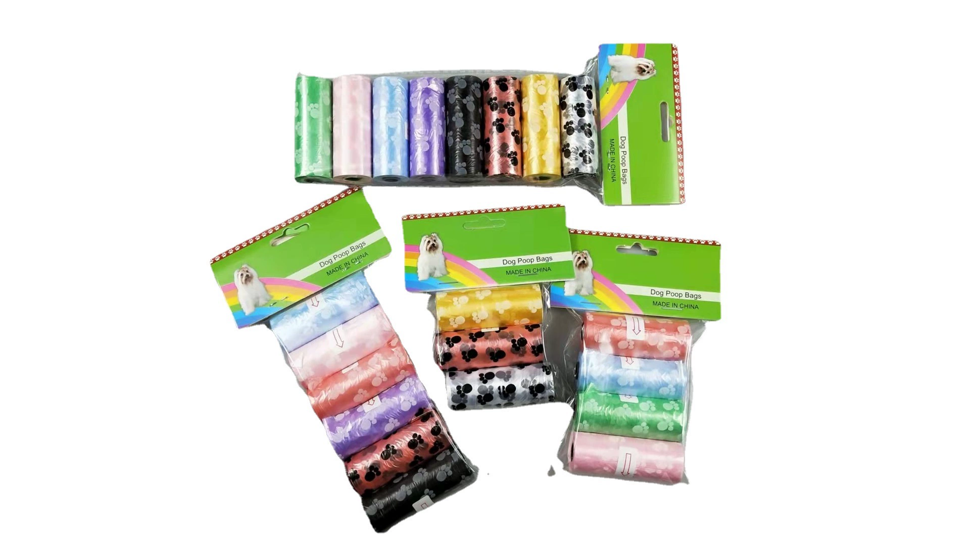 Сумка для мусора Amazon Hot Pet Портативный небольшой след с принтом для собак Карманные товары для домашних животных