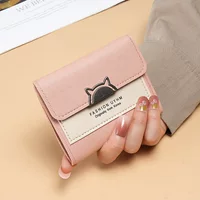 Short wallet, capacious universal card holder, for secondary school