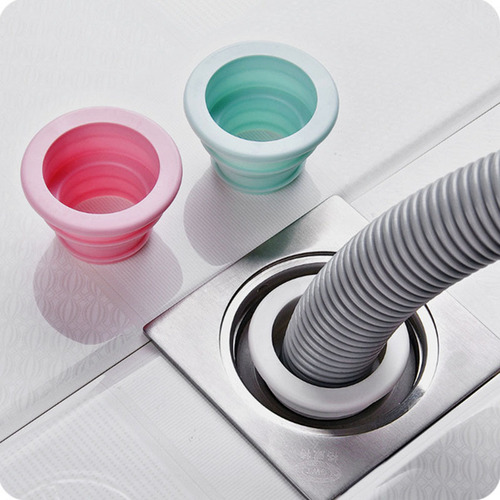 Wholesale sewer pipe anti-odor sealing ring floor drain plug washing machine drainage seal silicone anti-insect and anti-odor plug 50 tubes