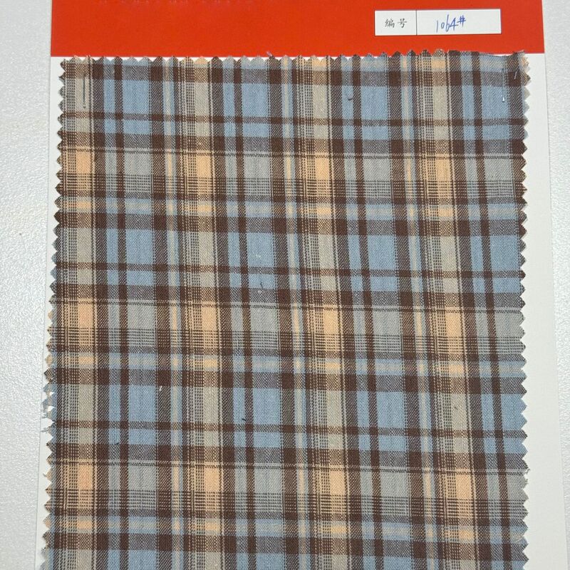 メーカーの現物の綿の色の格子の布の21本の10sのカジュアルな服装のシャツのズボンの純綿の生地|undefined