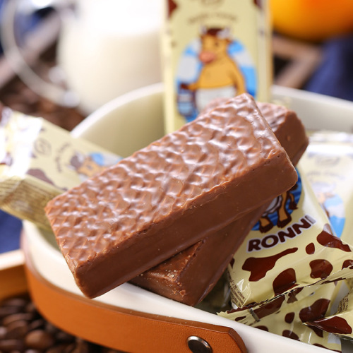 Russian imported delicious crispy, smooth wafers small package snack multi-layer filled wafers