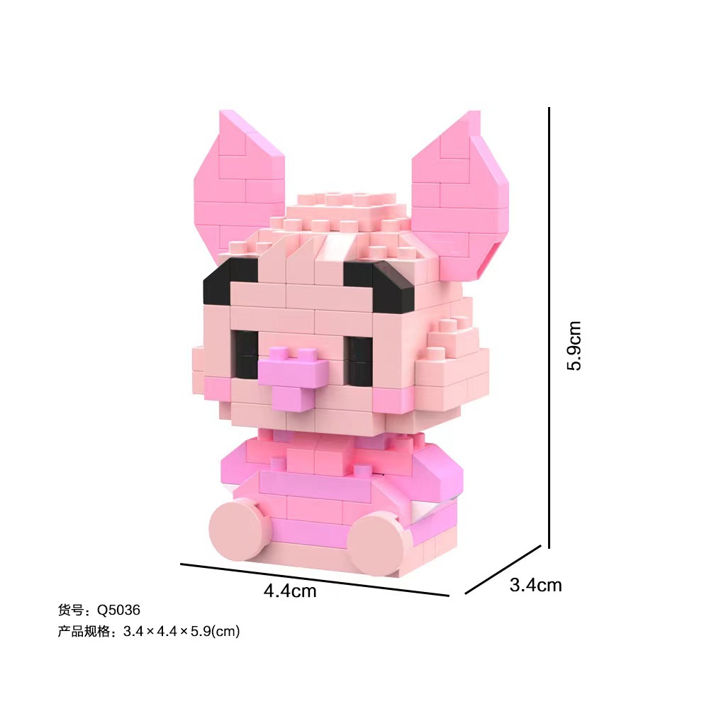 Cross-Border Micro Particle Building Blocks Children's Cartoon Character Educational Assembly Blocks Blind Box Stress Relief Toy Figure Wholesale