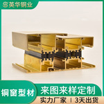 H59铜异型铜材黄铜挤压型材直销 别墅铜门窗型材异形黄铜铜型材