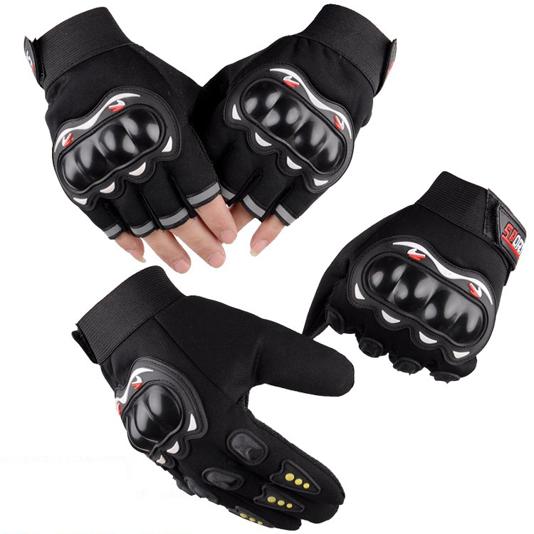 Dedo completo fuera de carretera primavera, verano y otoño montar medio dedo motocicleta ciclismo guantes al aire libre cáscara dura mano protección guantes de la motocicleta