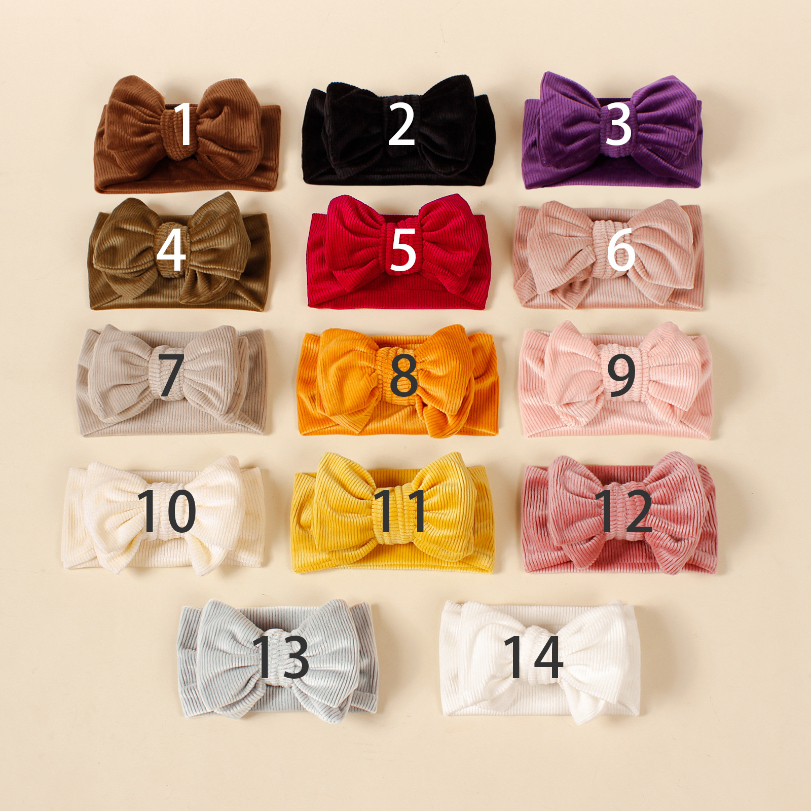 Einfacher Stil Einfarbig Bogenknoten Tuch Haarband display picture 1