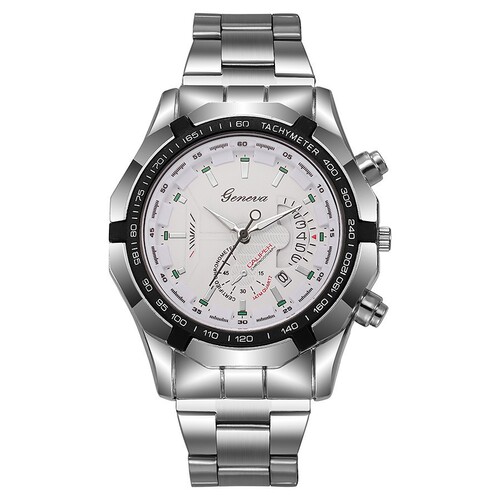 Cross-border popular new Wokai men's watch stylish men's steel band large dial watch casual business wrist watch