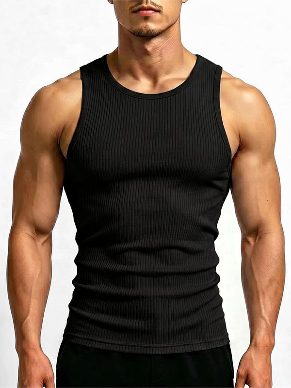 Camiseta sin Mangas Deportiva para Hombre de Poliéster, Secado Rápido, Alta Elasticidad, para Gimnasio image 4
