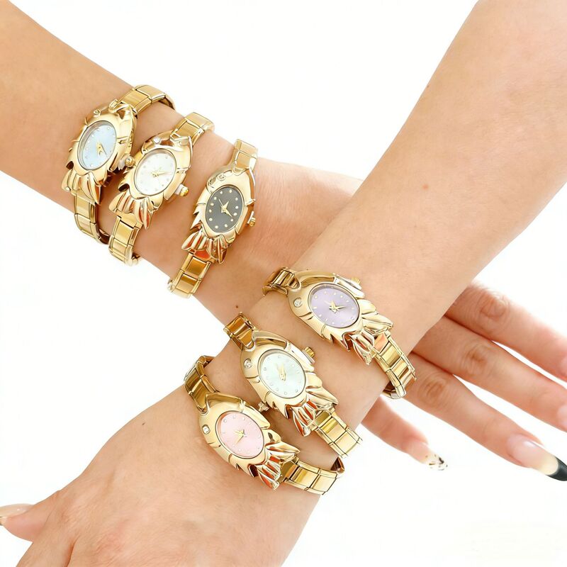 Cross-Border Modular Gold Watches for Women, Niche Steel Band Watches, Party Fashion Ladies' Watches, DIY Watch Straps, Direct Manufacturer