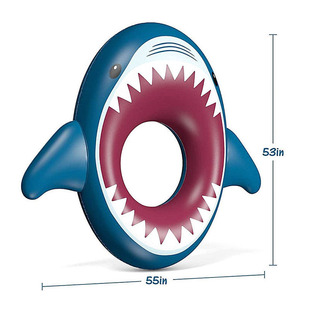 Manufacturers Custom Pvc Inflatable Shark Swimming Ring Pvc Inflatable Water Lifebuoy