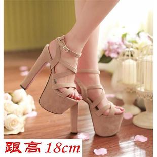 �Ըг��߸�Ь18/2022cm��ҹ��ָ���ˮ̨Ů��Ьģ��������̨�ݳ�