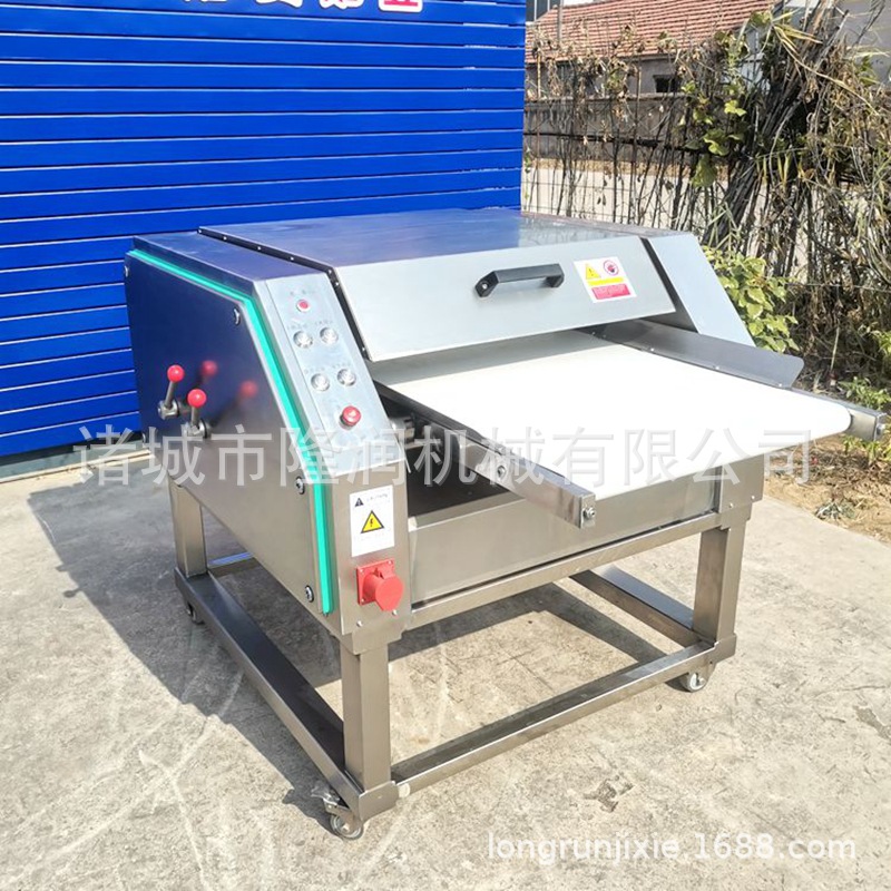 隆润机械全自动鸡脖剥皮机 商用鸡腿琵琶腿去皮机 连续式不伤料