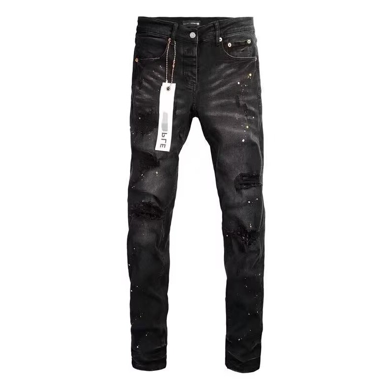 European and American Street Designer American Retro Trendy Hip-Hop Cool Drip Slim Fit Stretch Skinny Straight-Leg Jeans