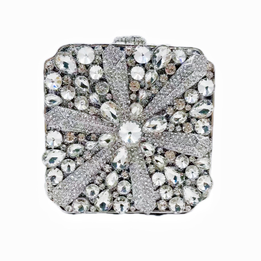 * nuevo molino de viento con diamantes bolsas de cena cajas huecas de banquete diamantes bolsas de mano de mujer Rhinestone