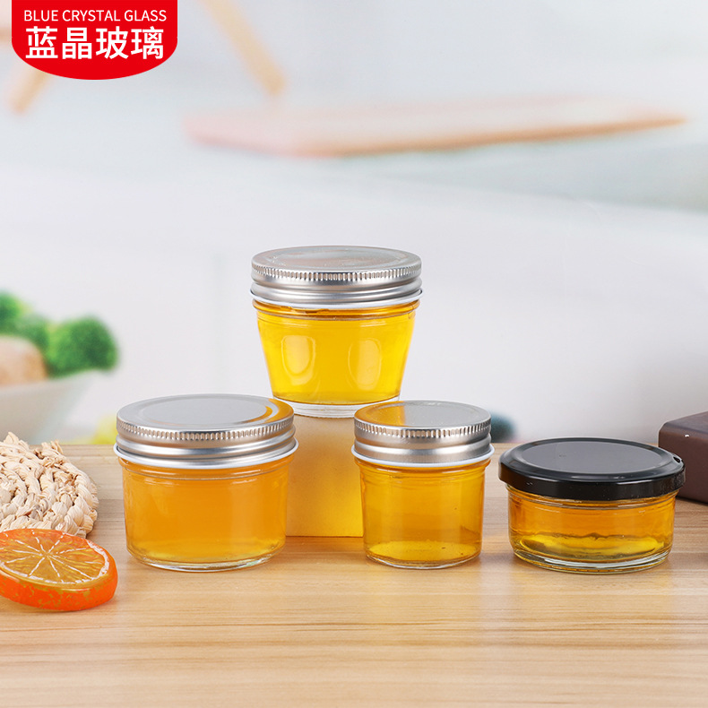 蜂蜜玻璃瓶密封瓶罐头瓶空瓶辣椒酱果酱瓶子食品家用密封罐带盖