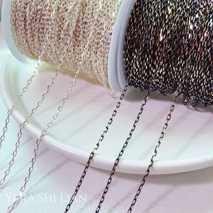 DIY jewelry accessories pure copper electrophoresis high color color grinding necklace bracelet earrings hand extended chain material