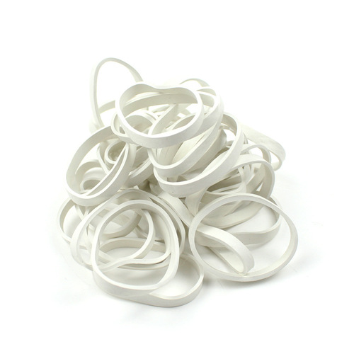 White wide rubber band industrial binding high elasticity anti-aging colorfast rubber band packaging cowhide rubber ring wholesale