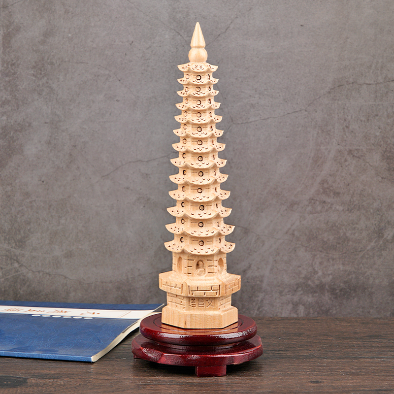 단일 복숭아 나무 문창 타워 [3층 24cm 높이]