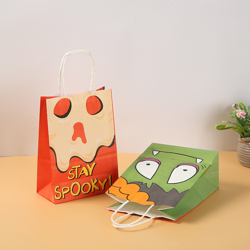 Gift Bags Event & Party Supplies Halloween Cool Style Pumpkin Spider Web Ghost Kraft Paper Daily Gift Bags 1 Piece