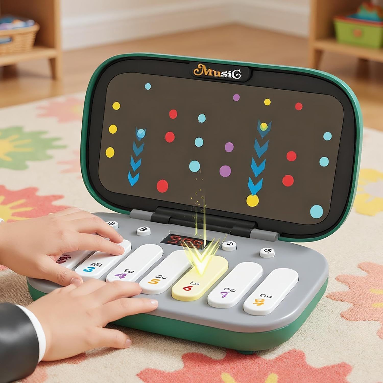 Instrumento musical transfronterizo juguete maestro de ritmo máquina de juego rompecabezas prensa máquina de baile piano juguetes para niños