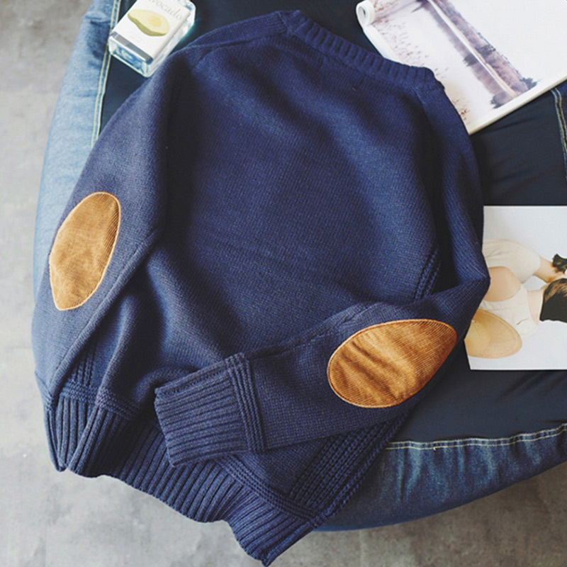 Otoño e invierno suéter de cuello redondo hombres sueltos estilo coreano moda gordo más tamaño suéter estilo japonés pareja abrigo suéter