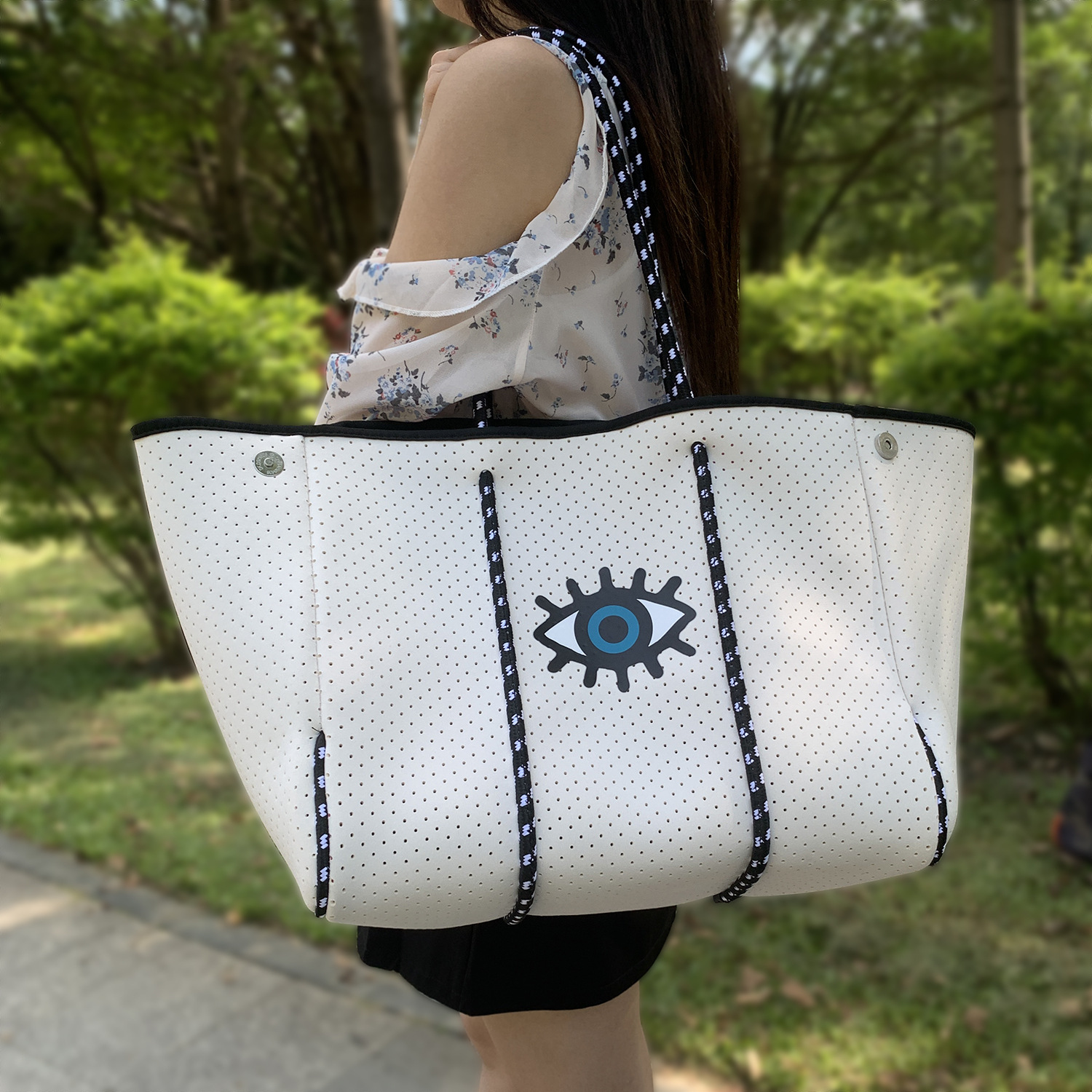 Bolso de playa de neopreno ligero para mujer