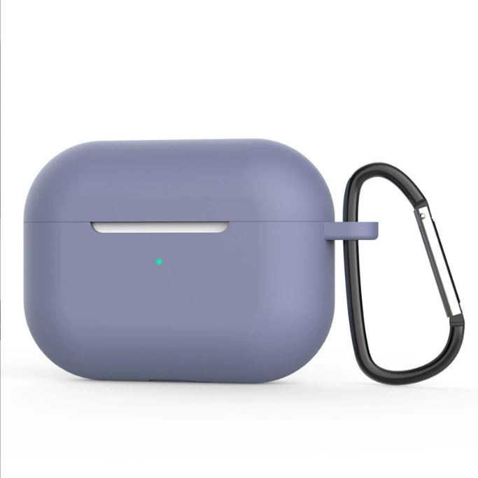 Силиконовый защитный чехол для Apple AirPods Pro, карабин, совместим с беспроводной зарядкой