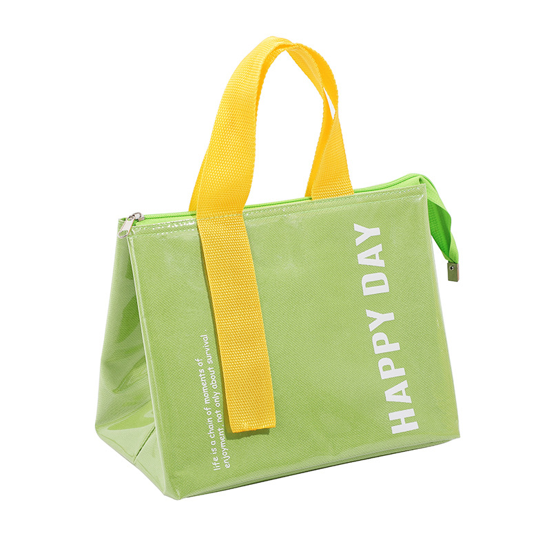 Bolsa de almuerzo portátil de PVC bolsa de almuerzo a prueba de agua bolsa de almuerzo para estudiantes de oficina bolsa de almuerzo bolsa de hielo al aire libre aislamiento térmico para llevar caja de almuerzo