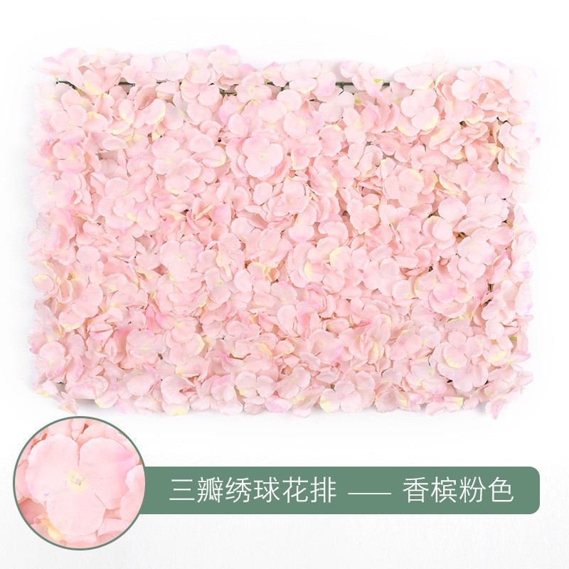 Muro de Flores de Hortensia para Decoración de Bodas, Arreglo Floral, Fondo de Pantalla, Alfombra de Pared, Arreglo Floral Artificial, Muro de Flores Famoso en Internet, Decoración de Bodas al por Mayor