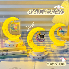 漫画の夢幻の月の小さい夜の明かりのアイデアのデスクトップの小さい電気スタンドの寮の寝室のベッドのヘッドライトの装飾の雰囲気の明かりの置物