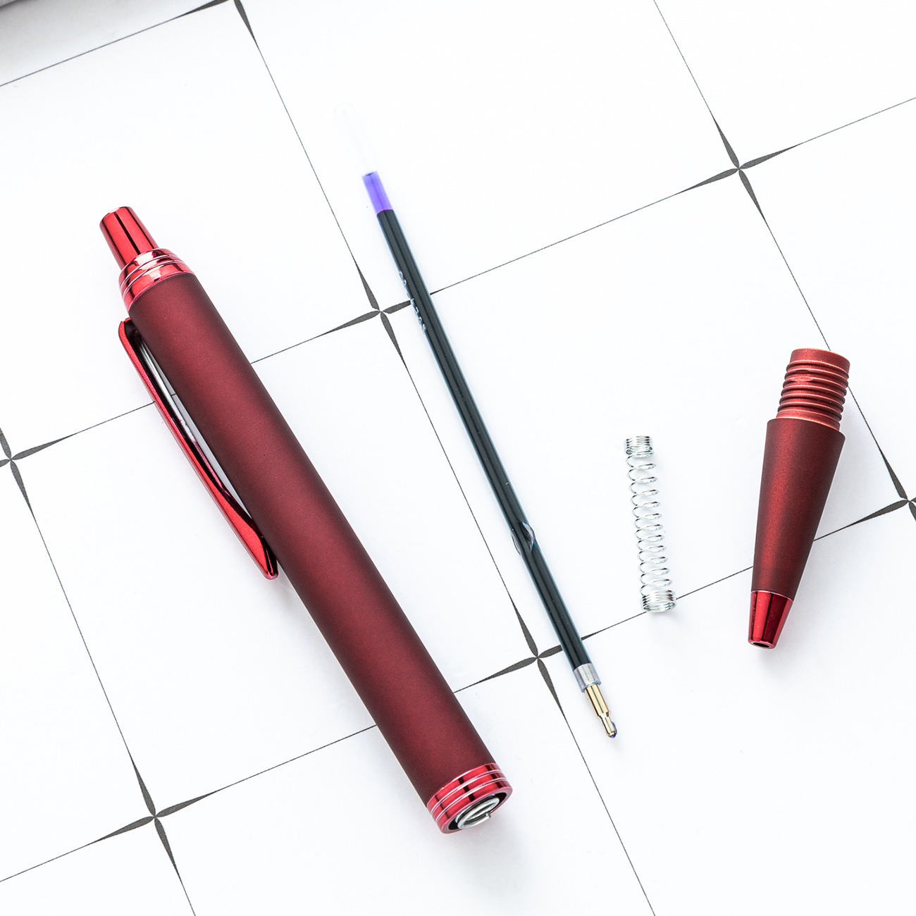 Nuevo bolígrafo de prensa puede imprimir logotipo hotel corporativo publicidad bolígrafo de regalo multicolor metal bolígrafo mayorista