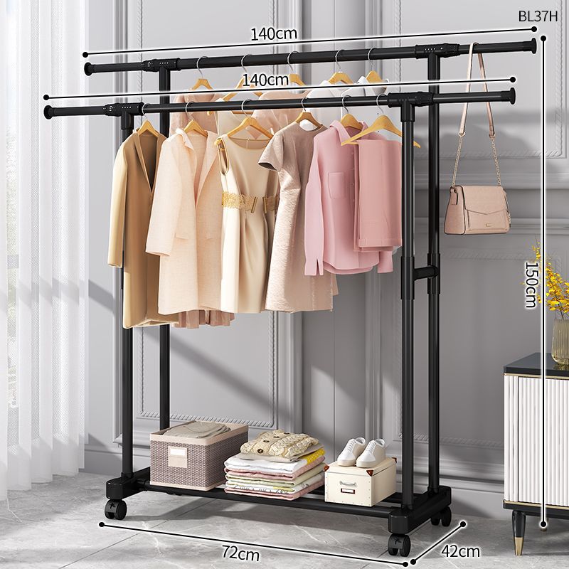 더블 폴 - 블랙 더블 확장 - 대형 - 추가 휠 버전