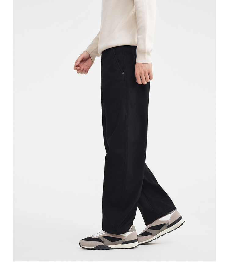 Quần âu nam mùa đông cotton lót lông cừu ấm áp — màu đen chi tiết 32