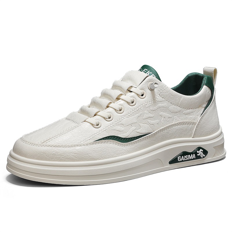 Zapatos de un pie para hombre de cuero de primavera 2025 nuevos zapatos casuales de cuero de cuatro estaciones zapatos de hombre de moda zapatos de skateboard