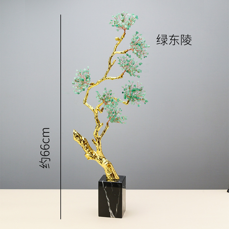 润阳珠宝天然水晶发财树紫气东来玄关家居客厅乔迁送礼水晶树摆件|undefined
