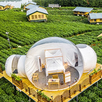 户外露营充气帐篷网红人气打卡地透明星空泡泡屋田园营地民宿酒店