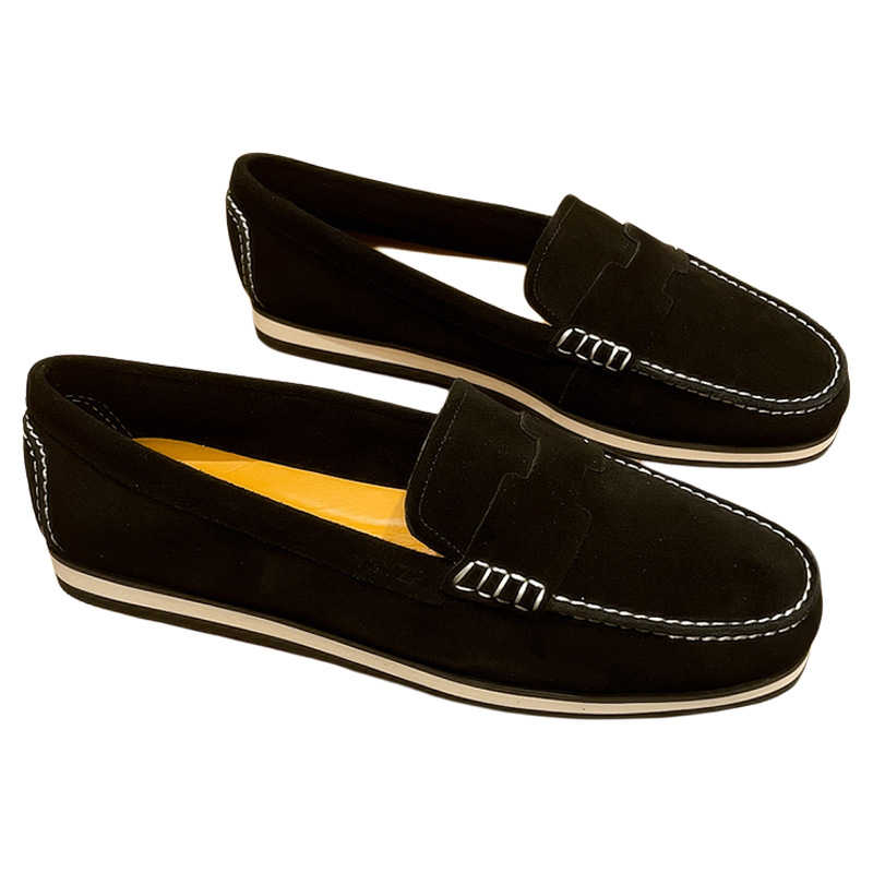 Comfortable Suede Slip-on Loafers For Men Casual Driving Shoes_voghion.com