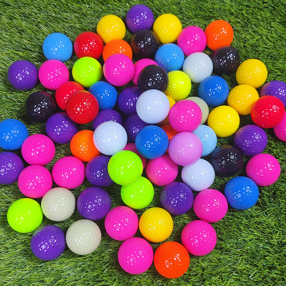 Bola de práctica de golf Bola de regalo colorida bola colorida Bola de práctica de doble capa bola nueva LOGO se puede agregar