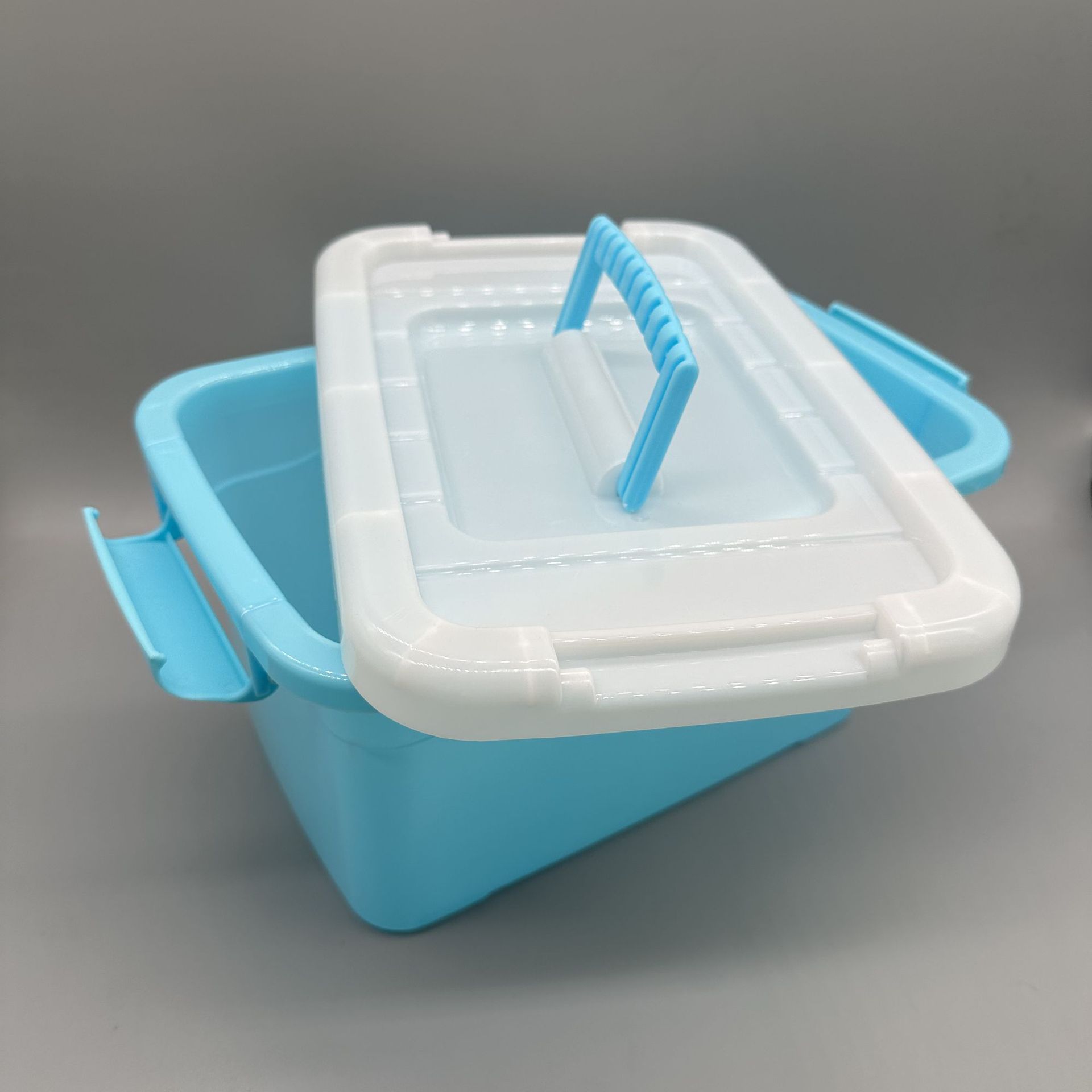 3kg azul y blanco cubierta de cinturón de mano grande y mediano pequeño engrosado caja de almacenamiento de alimentos caja de acabado caja de juguetes para automóviles image 3