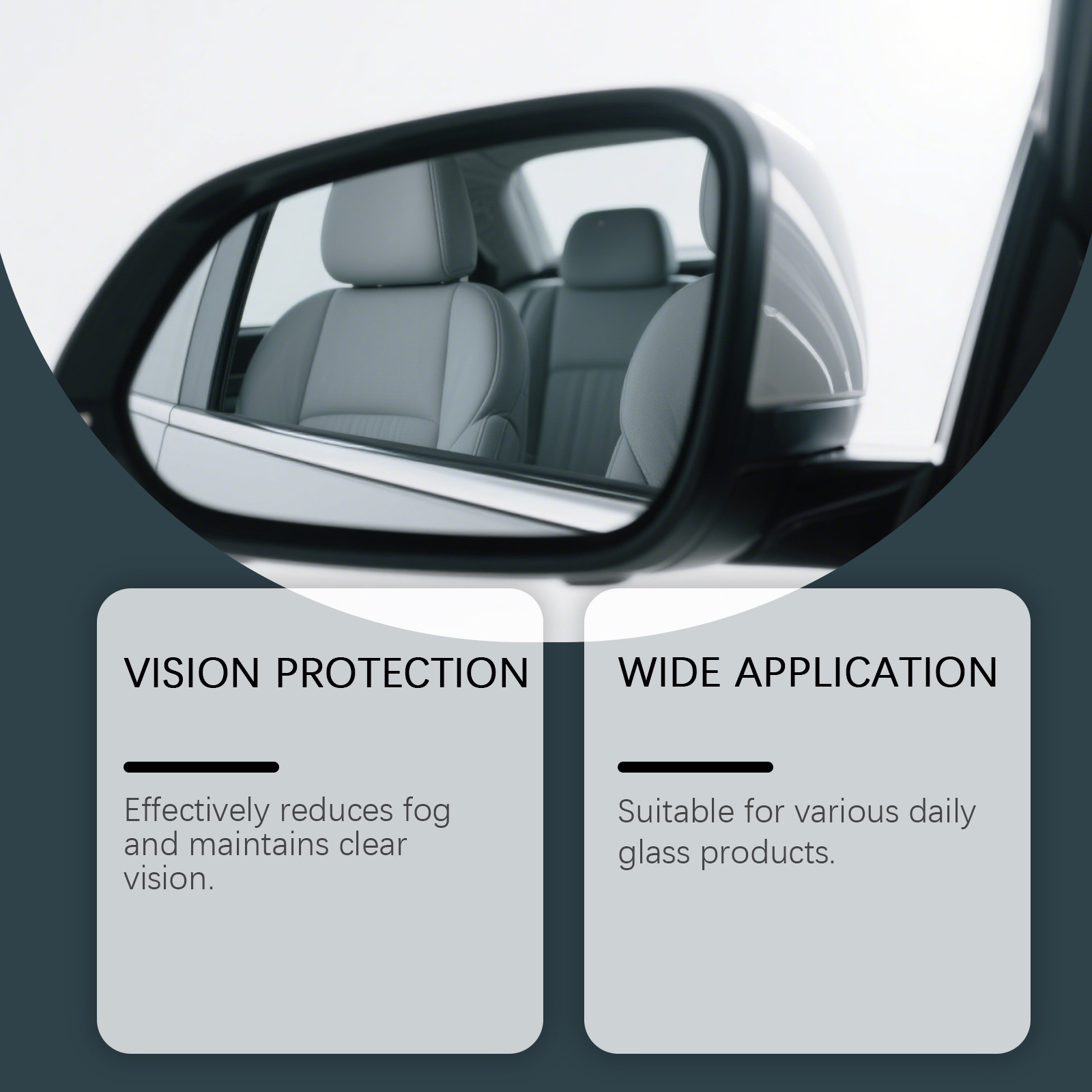 RAYHONG Car Glass Anti-Fog Agent: Cleans and defogges car windows and rearview mirrors, providing clear visibility in rainy weather