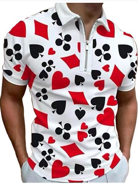 polo for leisure with zipper