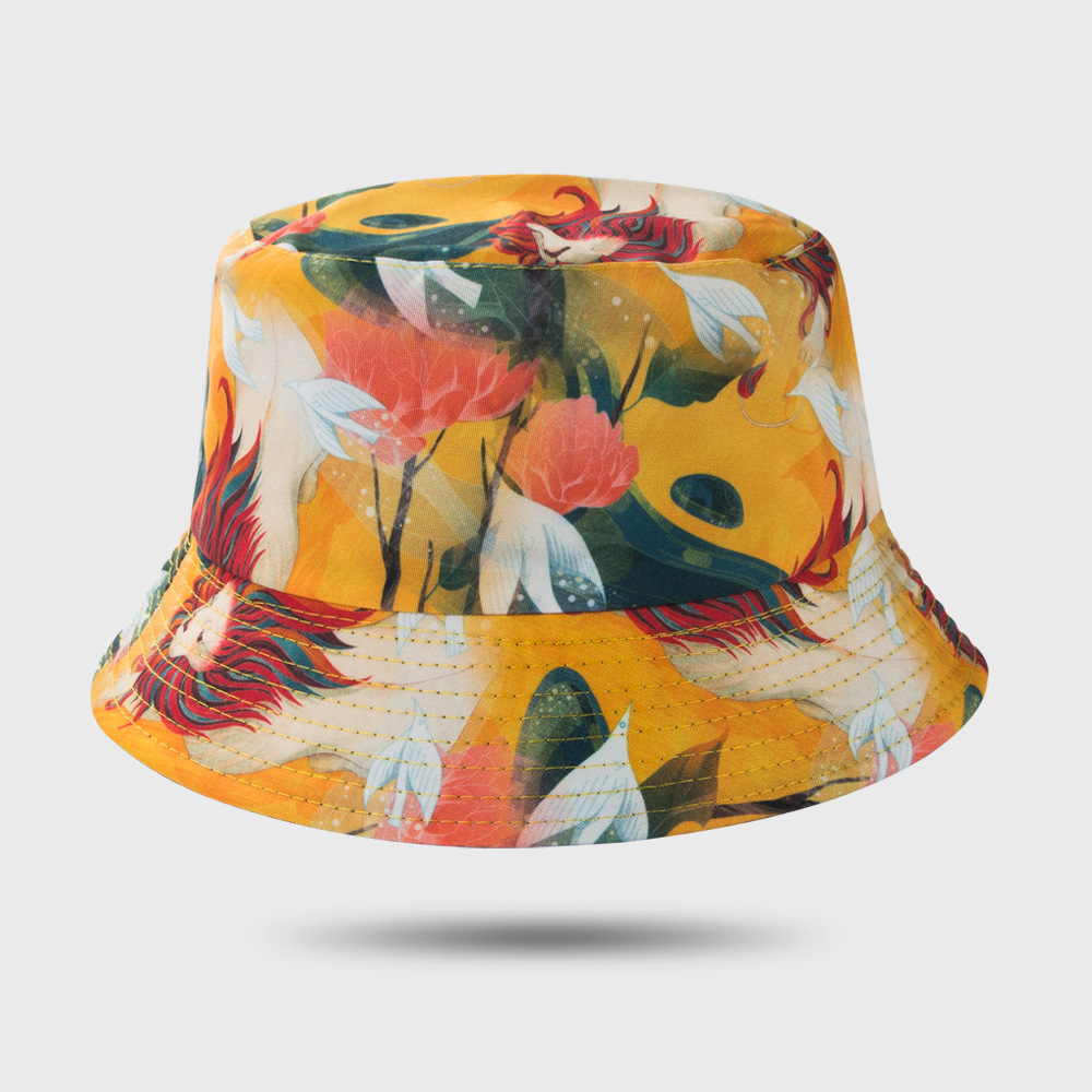 New Fisherman Hat Personality Simple And Colorful Wild Flat Top Double-sided Can Wear Basin Hat display picture 8