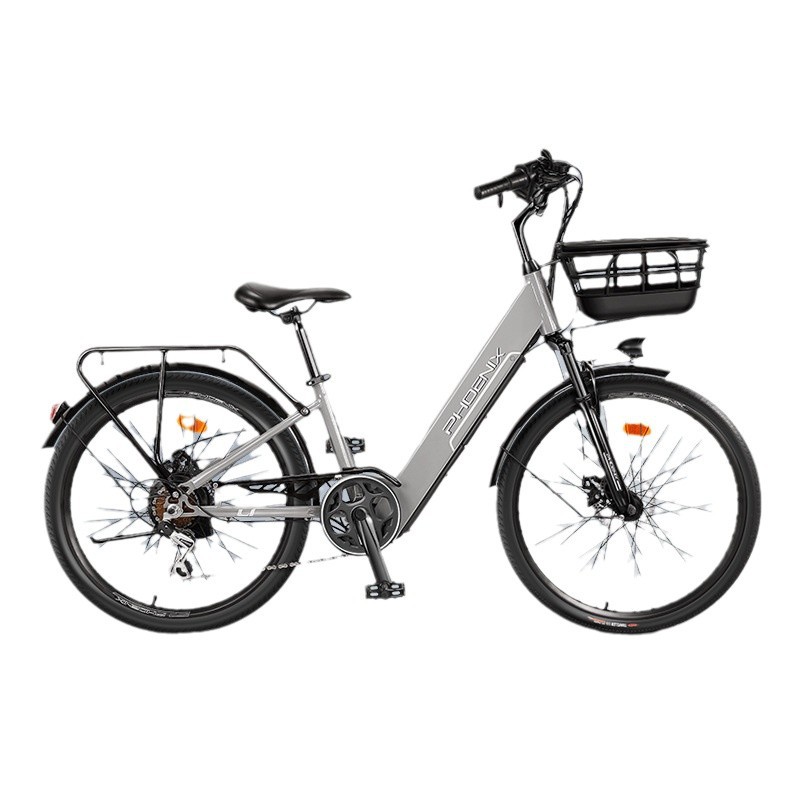 Phoenix nueva bicicleta eléctrica estándar nacional de batería de litio vehículo de asistencia de velocidad variable hombre y mujer viaje bicicleta eléctrica de batería ligera