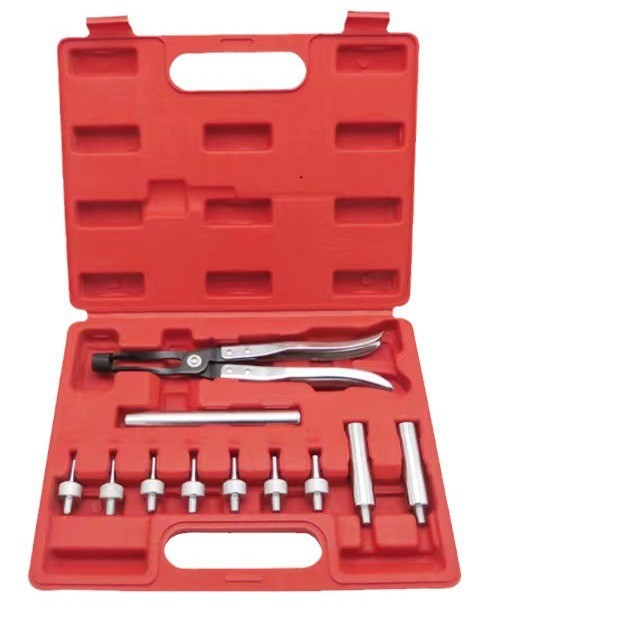 专业生产11件气门弹簧压缩拆装钳气门油封钳气门油封拆装拉拔取钳
