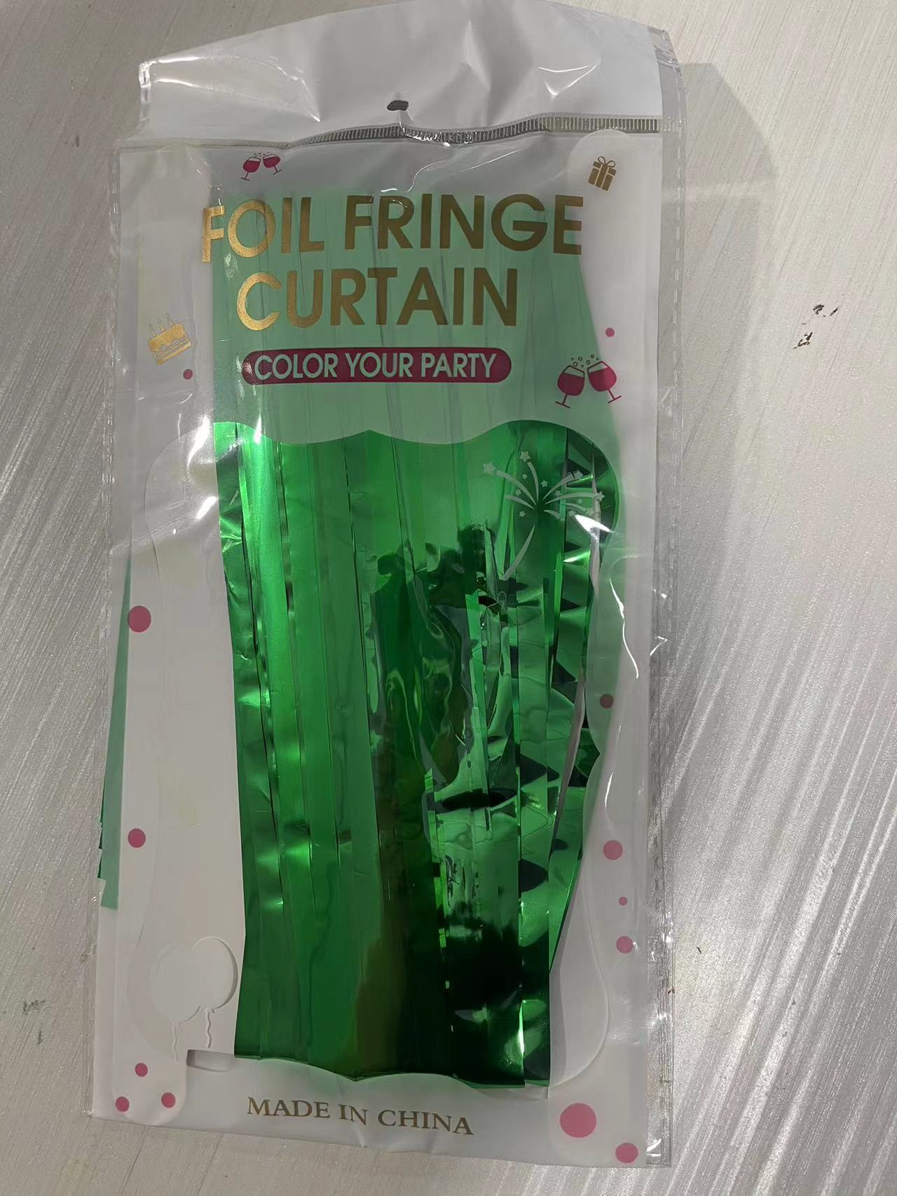 1*2 M 1,6 seda gruesa ordinaria brillante lluvia cortina de seda borla boda Fondo joyería