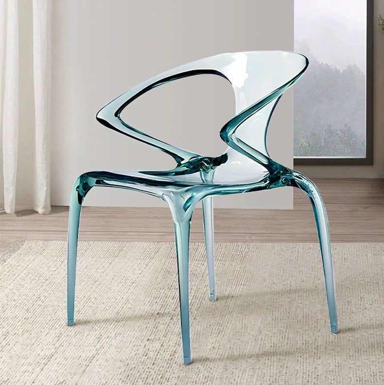 Acrylic Transparent Chair, Home Dining Chair, Nordic Creative Design Crystal Chair, AVA Chair&mdash;Elegant & Casual Backrest Chair