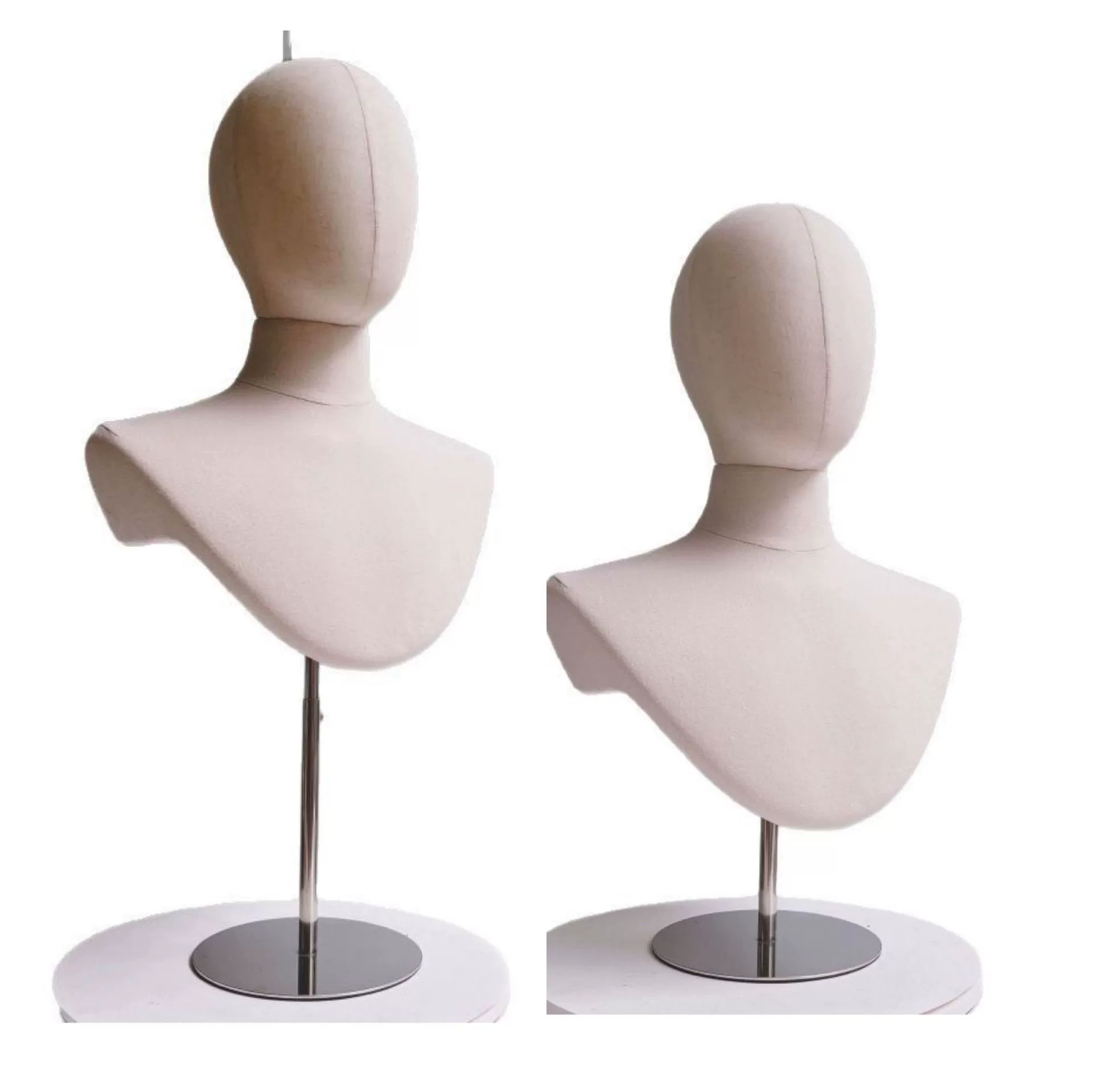 Mannequin head, hat, stand, wig, necklace, scarf, new collection