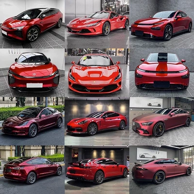 Auto Color Change Film — Red, Liquid Dragon Blood Red