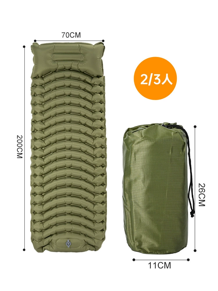 Производитель Outdoor Camping надувной мат Portable Sleeping Mat Water Ripple Foot Надувной матрас влагостойкая матрац