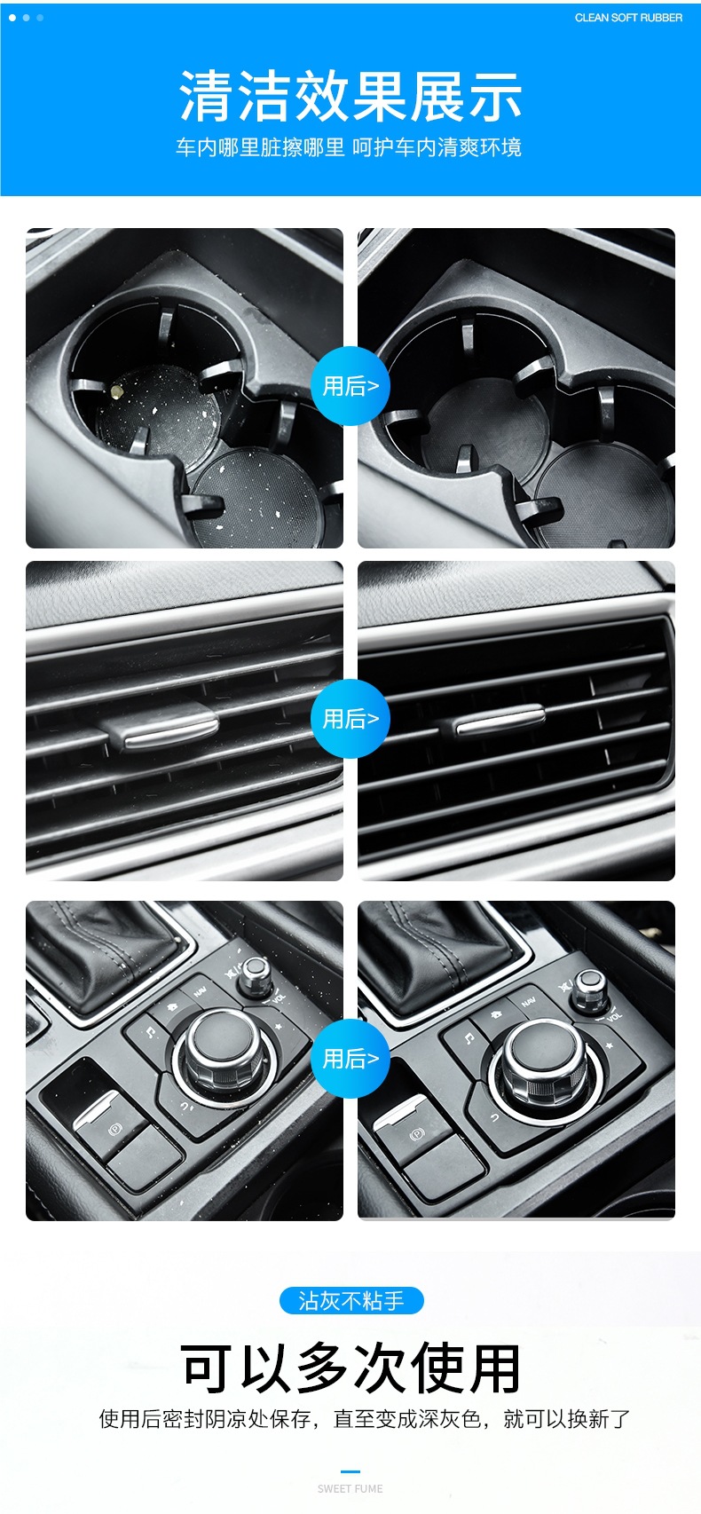 Multifunctional Cleaning Gel for Car Interior, a Cleaning Miracle Tool, Automotive Supplies, High-Tech Car Cleaning Gel to Remove Dust