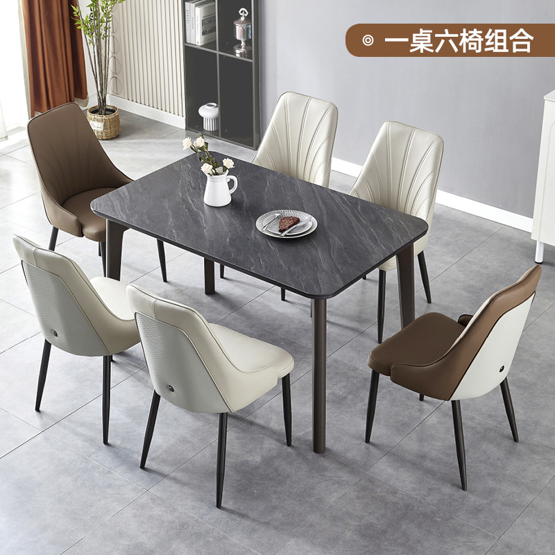 Mesa de comedor de madera sólida y silla de mesa de comedor moderna simple y ligera mesa de comedor de lujo pequeño fabricante de roble personalizado simple